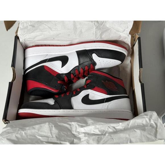 Nike Air Jordan 1 Mid “Gym Red Black Toe” Size 10.5 Men’s – Brand New with Tags - Picture 9 of 9
